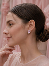 Load image into Gallery viewer, Radiant Path: Petit Halo Bridesmaid Earrings
