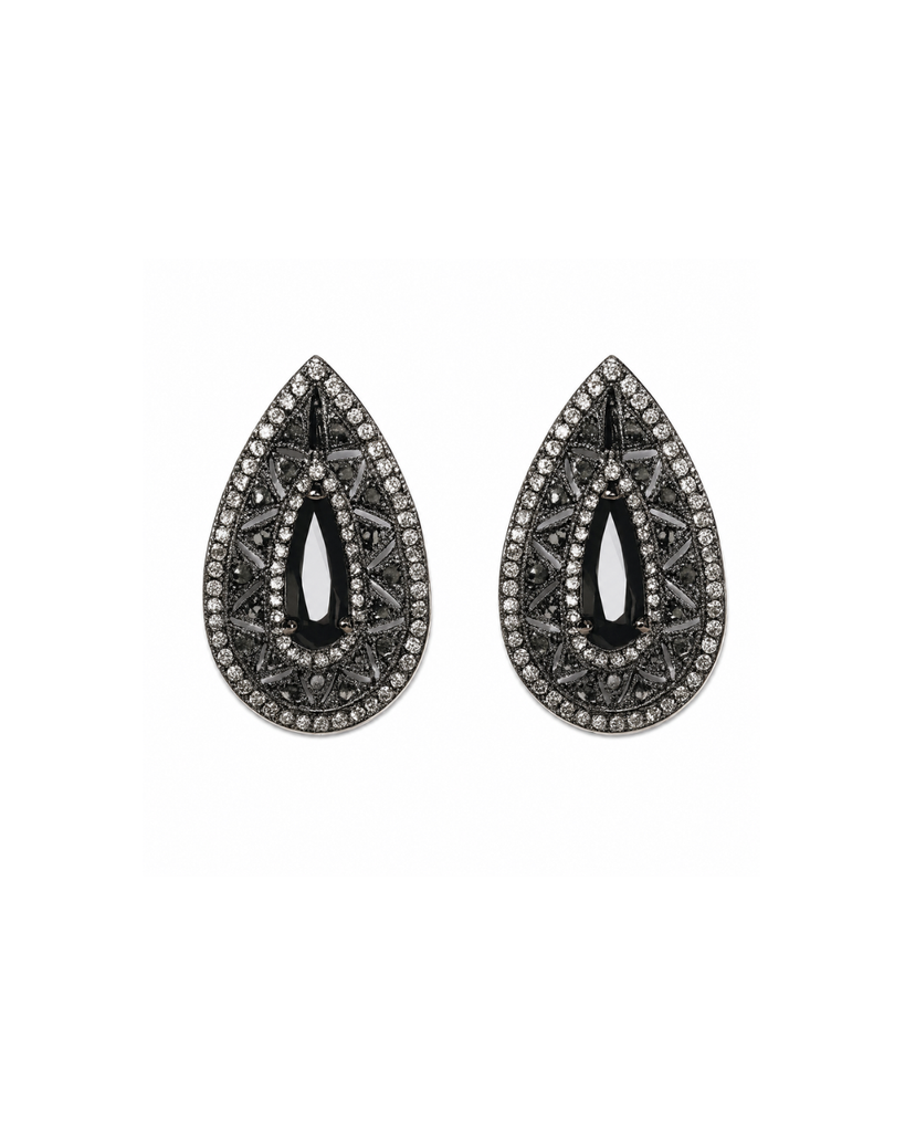 The Geometric Facet Crystal Earrings