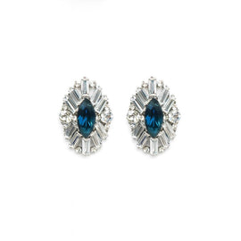 Sapphire & Ruby Crystal Statement Earrings