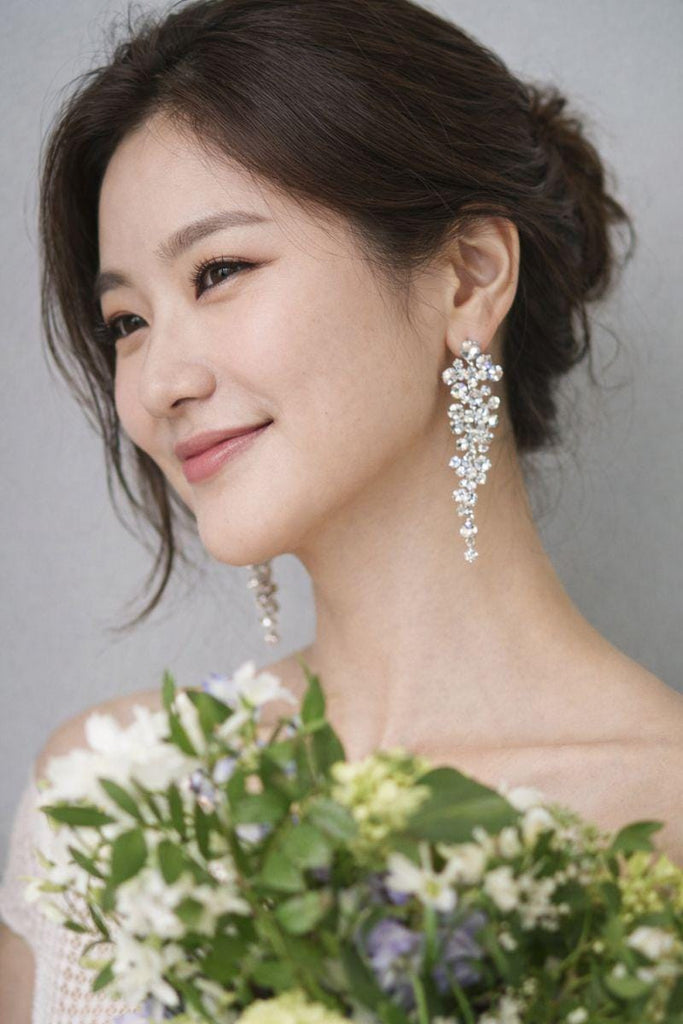 실크 워터폴 이어링