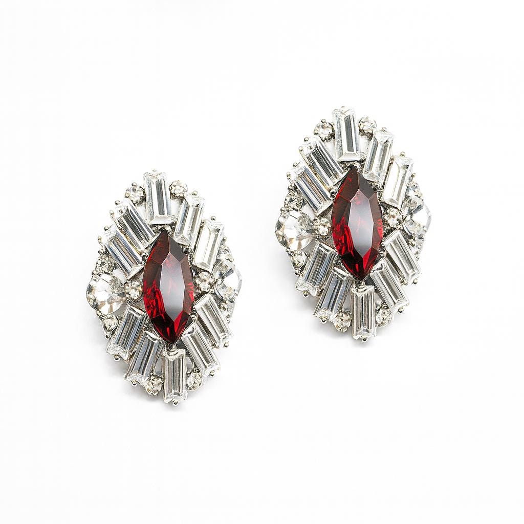 Vintage Glam 빈티지 체코 크리스탈 이어링