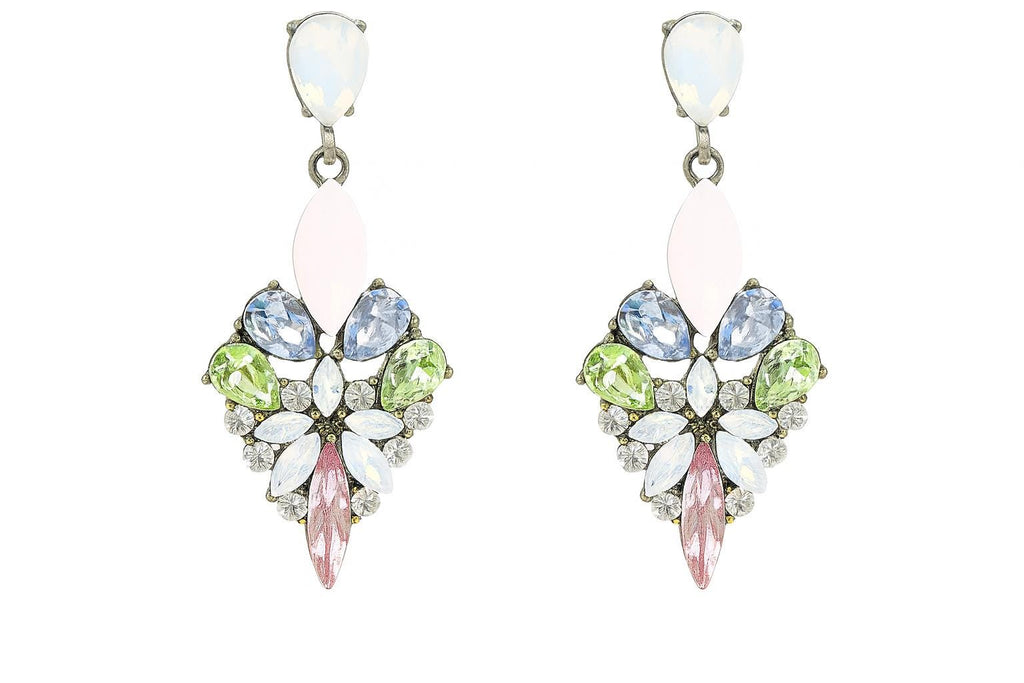 플로럴 에테르 롱 드롭 이어링