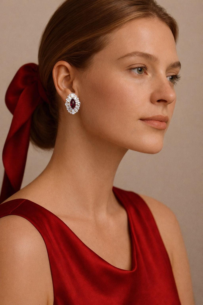 Vintage Glam 빈티지 체코 크리스탈 이어링