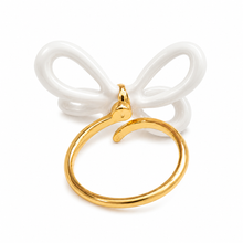 Load image into Gallery viewer, Noir &amp; Blanc Bow Ring