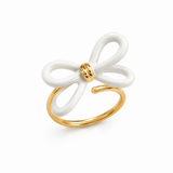 Noir & Blanc Bow Ring