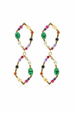 将图片加载到图库查看器，기하학 젬스톤 이어링