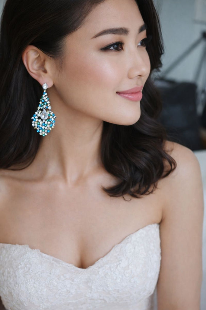 드림라이트 파스텔 크리스탈 드롭 이어링