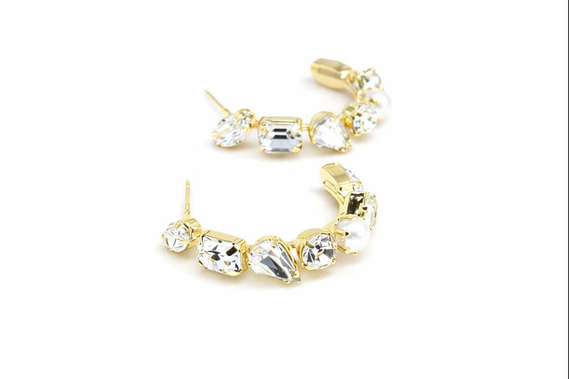 Quiet Arc 크리스탈 & 진주 하프 후프