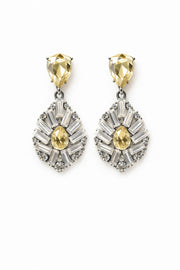 [아르데코] 페어 컷 크리스탈 드롭 이어링