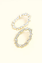 将图片加载到图库查看器，오벌 크리스탈 드롭 귀걸이