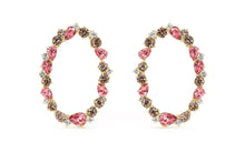 将图片加载到图库查看器，오벌 크리스탈 드롭 귀걸이