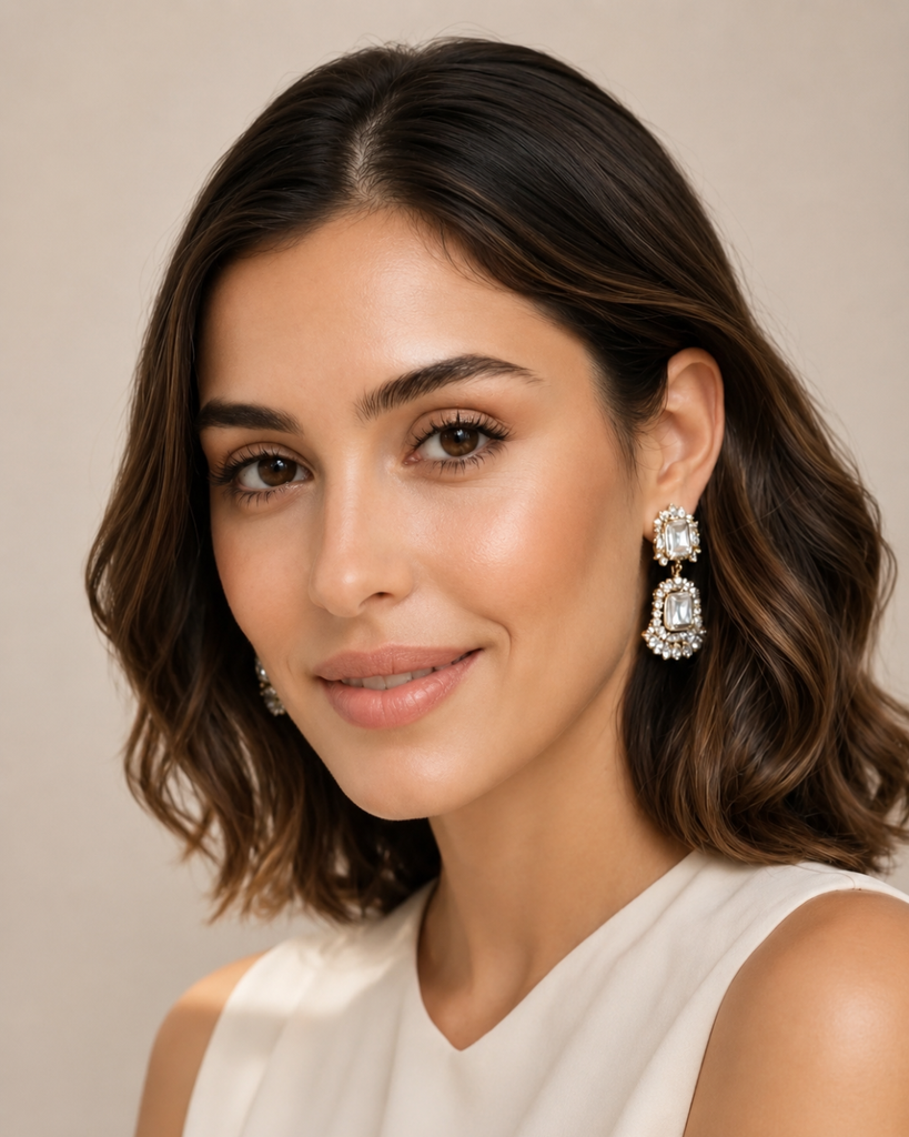 Romantic Double-Drop Crystal Earrings