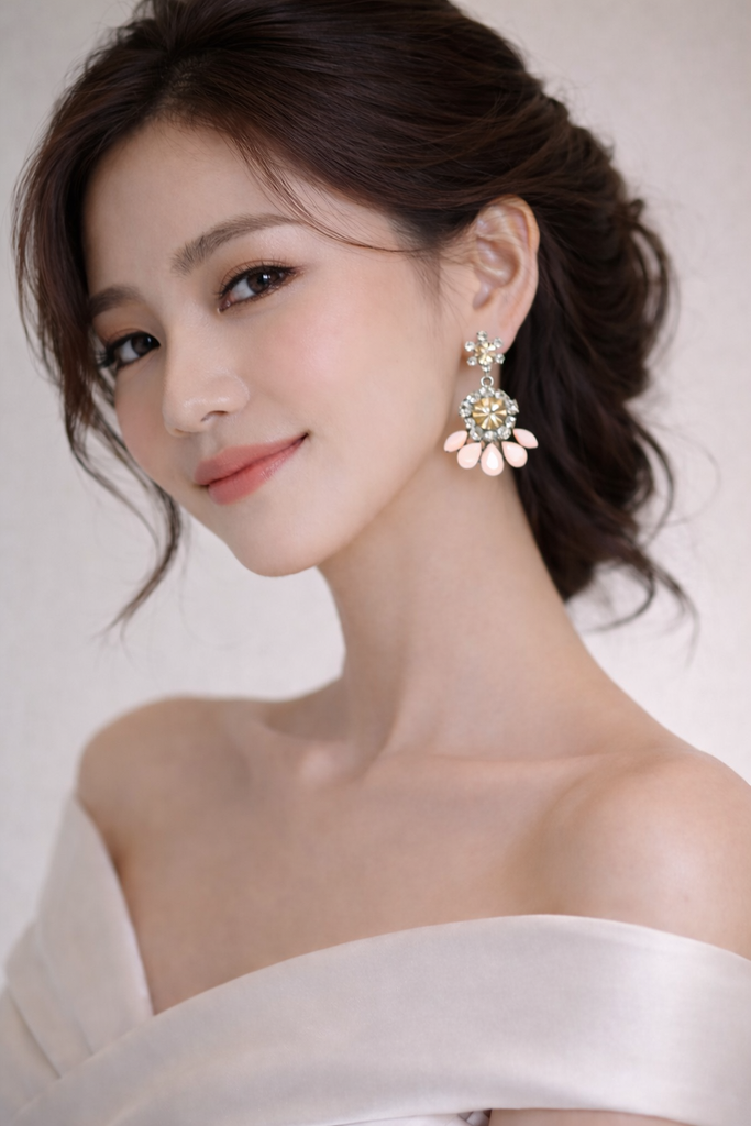 Silk Road Romance: Radiant Pink Blossom Drops