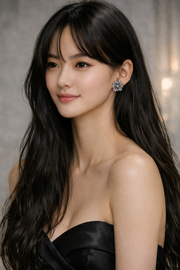 블룸 가디스: 크리스탈 플라워 스터드 이어링