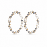 Oval Crystal Statement Earrings